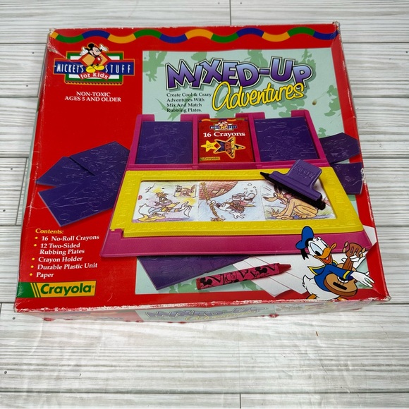 Vintage Mickey’s Stuff for Kids Mixed-up Adventures Crayon Rubbing Plates - Picture 3 of 8